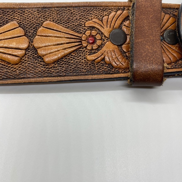 Boho Western Leather Belt - Picture 3 of 5